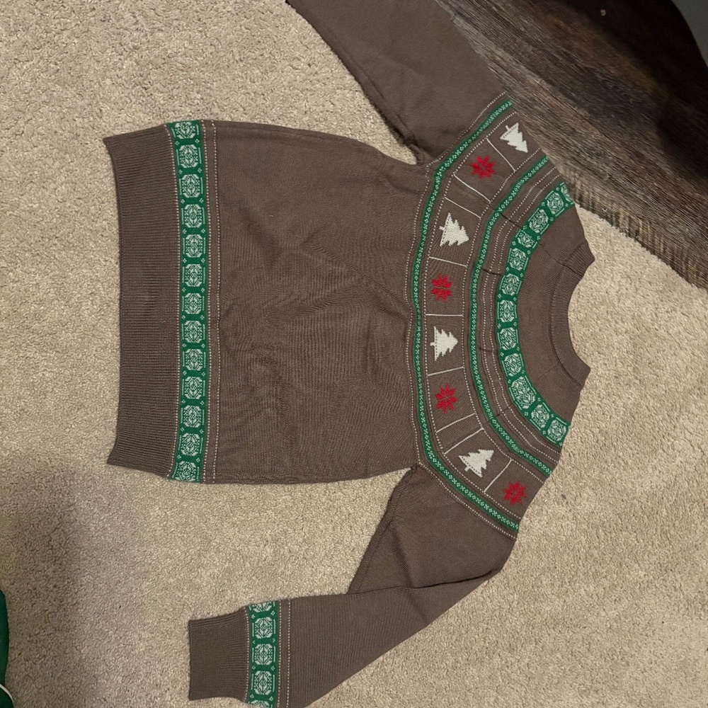 New - Brown Festive Christmas Sweater Super Soft Size 12